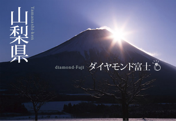 山梨县　钻石般闪烁的富士山